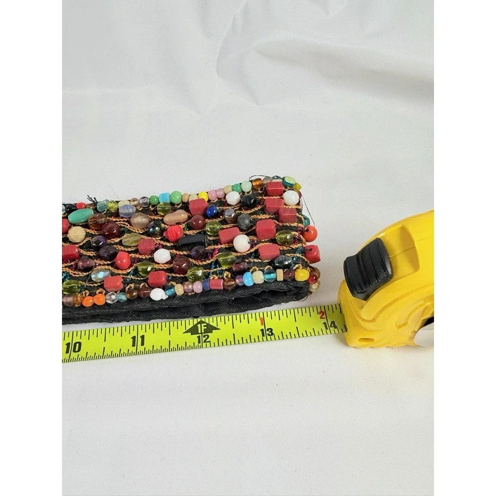 Indian Beaded Cotton Belt Belly Dance Costume Multi Color Stone Seed Bead
